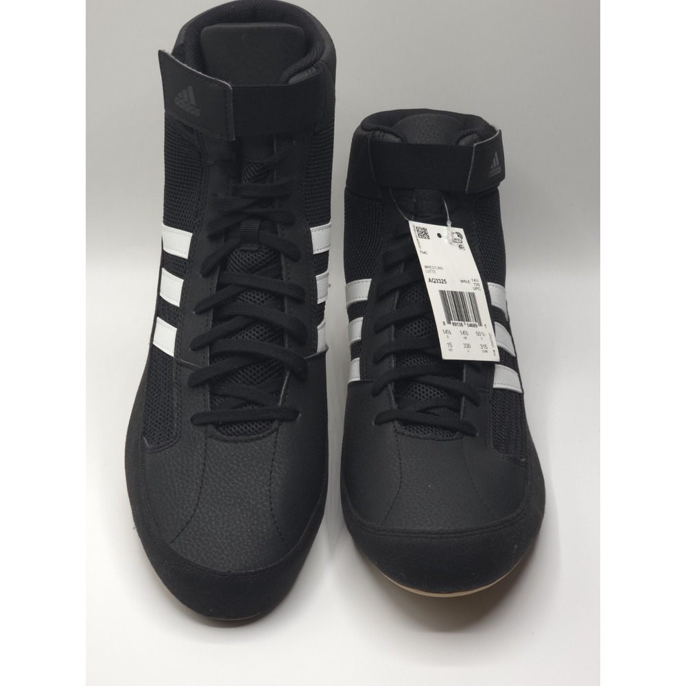 Adidas Men Sz 15 Black HVC Havoc Mid Indoor Wrestling Shoes AQ3325 Athletic